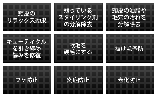 頭皮・髪への９つの効果